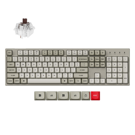 Mechanical Keyboard Keychron C2 Pro 8K QMK - Super Brown Switch, Full Size