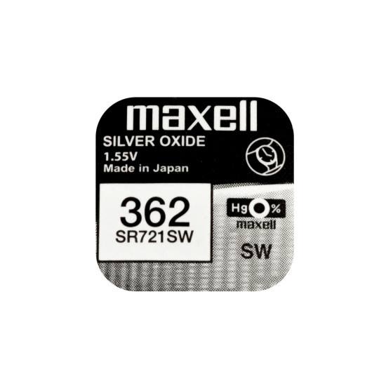 Button Battery Silver MAXELL SR721 SW /AG11/362/1.55V