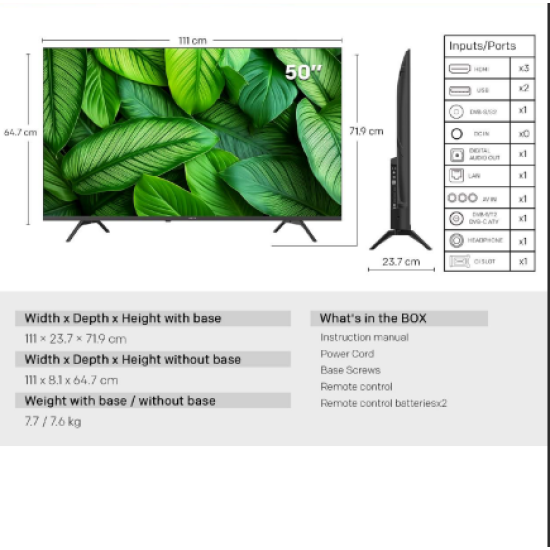 METZ Телевизор 50