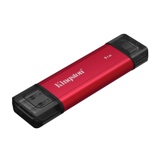 Kingston Dual USB-A/C Portable SSD 1TB - Black/Red