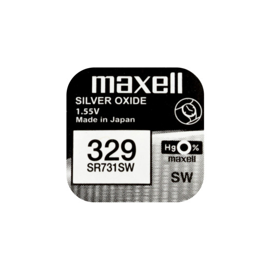 Бутонна батерия сребърна MAXELL SR731 SW / 329/, 1.55V