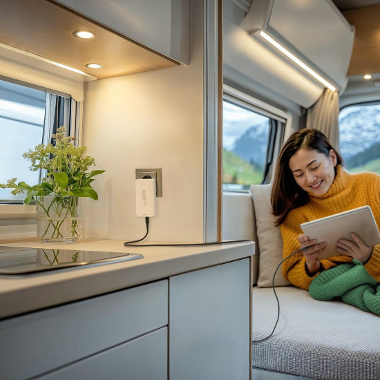 Hama Fast Charger, 2x USB-C, 1x USB-A, Flat Mini Charger, PD, 65 W, wht