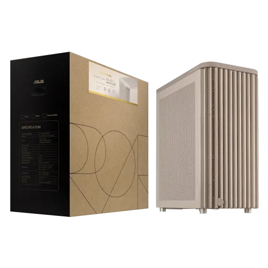 Case ASUS ProArt PA401 Wood Edition Beige - Mesh Panel