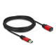 Удължителен кабел Delock USB-A мъжко - USB-А женско, 5 м, Екраниран, Черен
