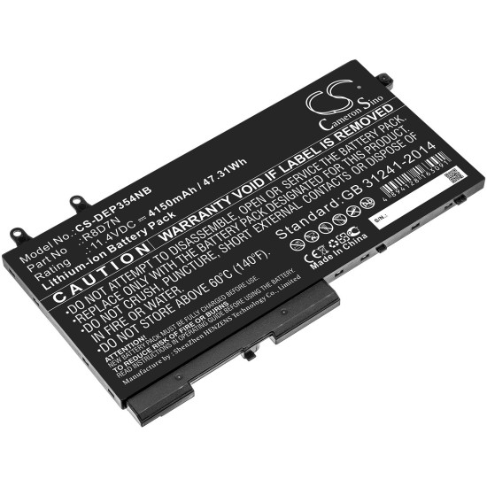 Laptop Battery for DELL Inspiron 7506, LATITUDE 5400, Precision M3540 49HG8 LiIon  11,4V 4100mAh CAMERON SINO