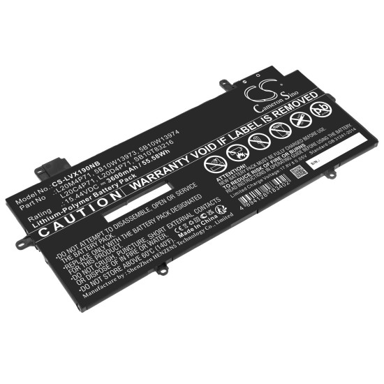 Laptop Battery for LENOVO ThinkPad X1 Carbon G9 20XW002DGE, ThinkPad X1 Carbon Gen 10 21CB004QIX, ThinkPad X1 Yoga Gen 6 20XY003BAT, L20C4P71 LiPO, 15.44V  3600 mAh CAMERON SINO