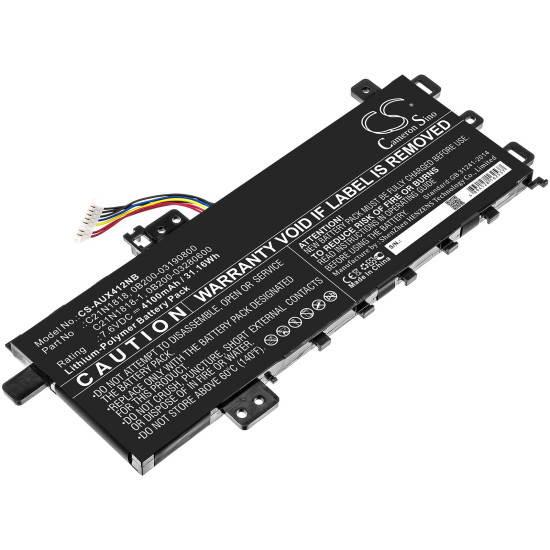 Laptop Battery  ASUS VivoBook 14 X409UA-BV050T, VivoBook 15 F1500EA-BQ2362, C21N1818 LiPo 7.6V 4100mAh CAMERON SINO