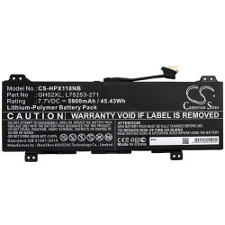 Laptop Battery for  HP Chromebook 14 G6 10X23EA; Chromebook X360 13B-CA0000SI; HSTNN-DB9M LiPo 7.7V 5900mAh CAMERON SINO