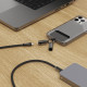 Hama USB-C Cable and Mobile Phone Strap, 2-in-1 Solution, 1.2 m, black