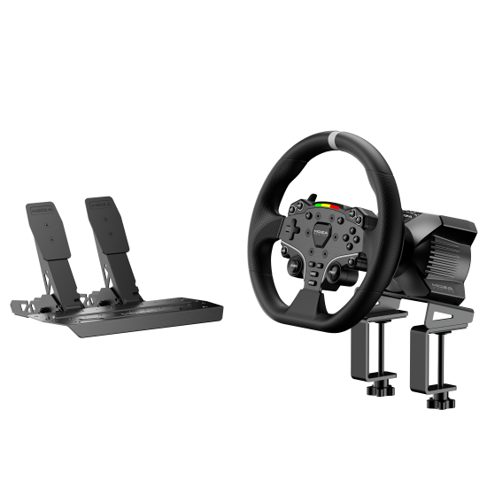 Wheel MOZA R3 Bundle R3 Base + ES Wheel + SR-P Lite Double + R3 Table Clamp for PC