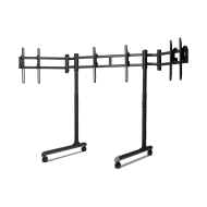 Free Standing Triple Monitor stand Next Level Racing Round Tube