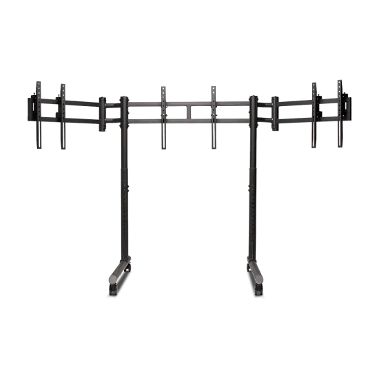 Free Standing Triple Monitor stand Next Level Racing Round Tube
