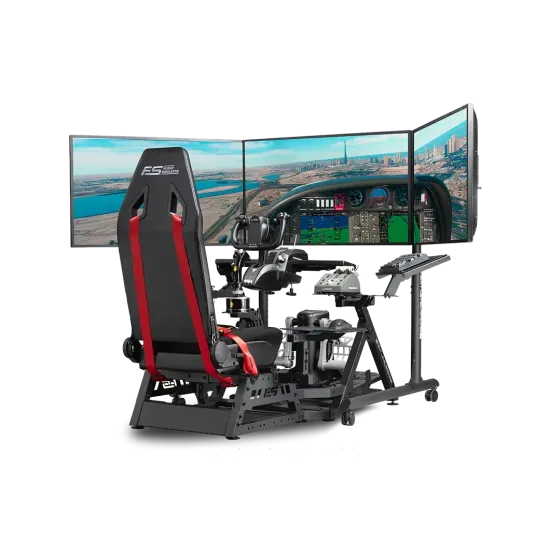 Free Standing Triple Monitor stand Next Level Racing Round Tube