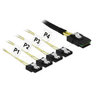 Delock cable Mini SAS SFF-8087 към 4 x SATA 7-pin 1 m metal