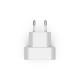 Hama Fast Charger, GaN, 2x USB-C, Folding Mini Charger, PD, 40 W, white