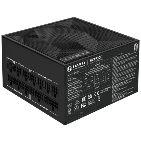 Power Supply Lian Li SX1000P Black 1000W 80+ Platinum PCIe 5.1, ATX 3.1
