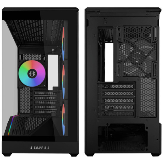 Case Lian Li Vector V100 MINI ARGB Mid-Tower, Tempered Glass - Black