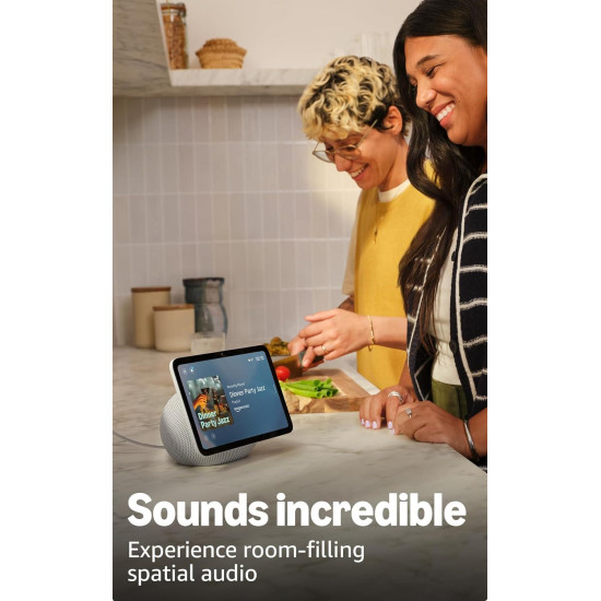 Amazon Echo Show 8 (Gen 4), 8'' дисплей за визуaлизация, 3D-audio, черен