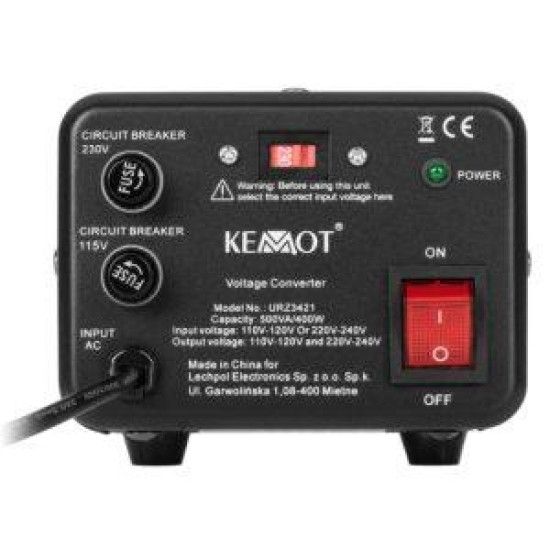 KEMOT волтов конвертор  220V / 110V   110V / 220V  Up / Down  500VA  400W AC/AC URZ3421