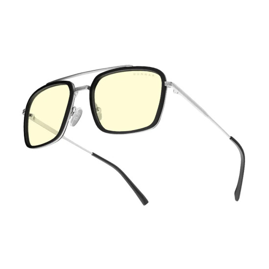 GUNNAR Baron Silver Computer Glasses - Amber