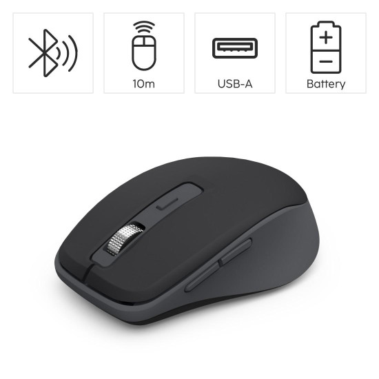Hama “WM-450” Multi-Device Mouse, Wireless, Radio/Bluetooth®, 7 Buttons