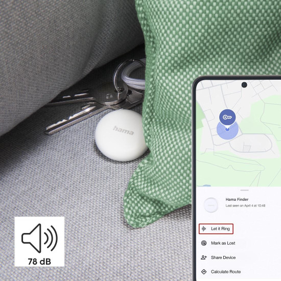 HAMA Тракер за Android „Find My Device“, с приложение, Bluetooth, бял
