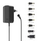 Hama Universal Switchable Power Supply Unit, Adjustable, 1500mA, 18W, max. 12V, 7 Adapters