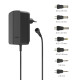 Hama Universal Switchable Power Supply Unit, Adjustable, 1500mA, 24W, max. 24V, 7 Adapters