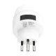 Skross Travel adapter World to CH+IT+ Brasil, USB