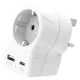 Skross 1500283E Travel adapter Europe to UK + 1 x USB  A/C