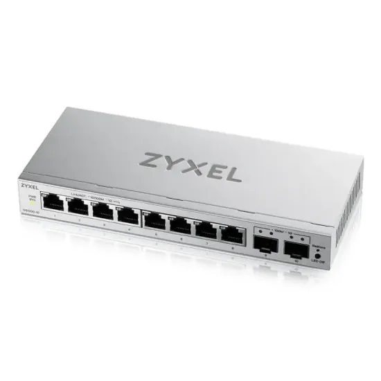 Switch ZyXEL GS-1200-10, V3,  Web Managed, 8 port 10/100/1000 with 2Gbe Uplink