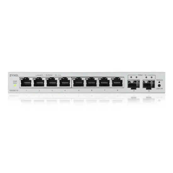 Switch ZyXEL GS-1200-10, V3,  Web Managed, 8 port 10/100/1000 with 2Gbe Uplink