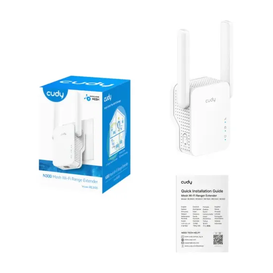 Mesh Wi-Fi Range Extender Cudy RE300 - 300Mbps