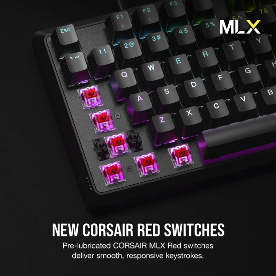 Gaming Mechanical keyboard CORSAIR K70 Core RGB Corsair MLX Red Switch - Black