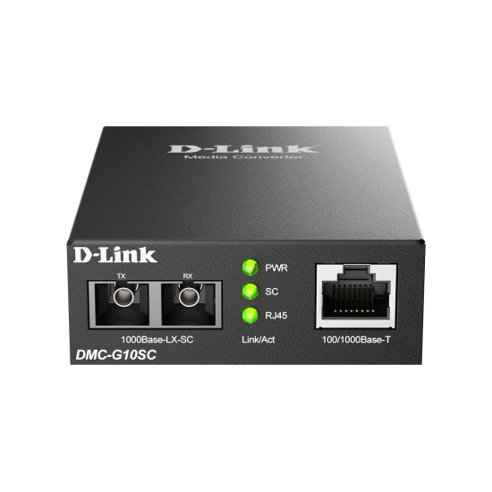 Медиа конвертор D-link DMC-G10SC/E, 100/1000Base-T to 1000Base-LX SC Single-Mode (10 km)