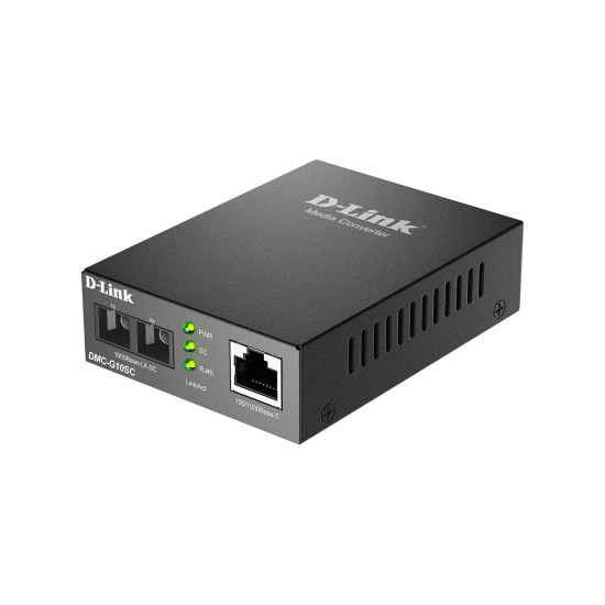 Медиа конвертор D-link DMC-G10SC/E, 100/1000Base-T to 1000Base-LX SC Single-Mode (10 km)