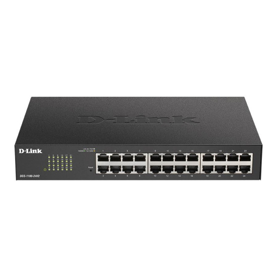 Суич D-Link DGS-1100-24V2, 24 портов 10/100/1000 Gigabit Smart Switch, управляем