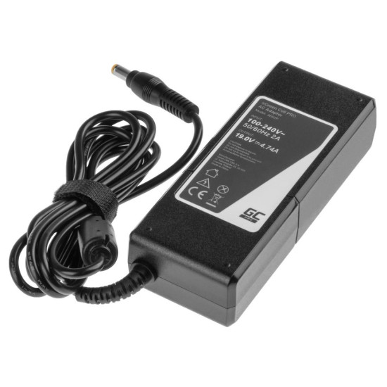 Notebook Power Supply GREEN CELL, PRO Charger / AC Adapter 19V 4.74A 90W for Acer  5,5mm- 1,7mm