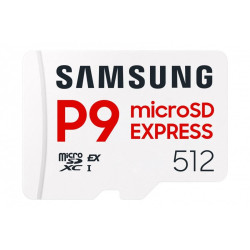 Карта памет Samsung microSDXC, 512GB P9 Express , 800 MB/s, UHS-I 90 MB/s U3, V30, A1