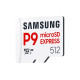 Карта памет Samsung microSDXC, 512GB P9 Express , 800 MB/s, UHS-I 90 MB/s U3, V30, A1