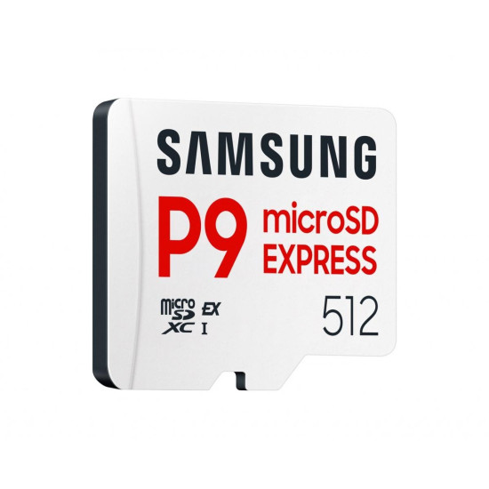 Карта памет Samsung microSDXC, 512GB P9 Express , 800 MB/s, UHS-I 90 MB/s U3, V30, A1