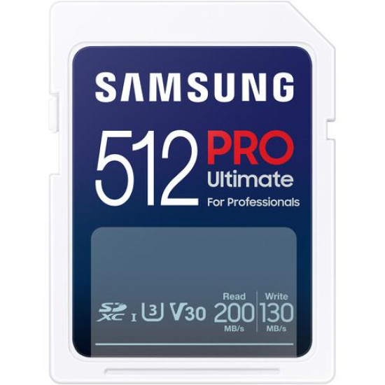 Memory card Samsung 512GB PRO Ultimate SD Card Full-Size SDXC UHS-I , U3, V30