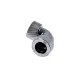 Alphacool HT 16mm HardTube screw-on sleeve 90° L-connector - knurled - Chrome