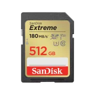 Memory card SANDISK Extreme SDXC 512GB up to 180MB/s & 130MB/s, UHS-I, Class 10, U3, V30