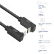 ACT Кабел USB-C - USB-C, 2м, 10Gbps 60W, ъглов нагоре/надолу