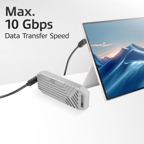 ACT Кабел USB-C - USB-C, 2м, 10Gbps 60W, ъглов нагоре/надолу