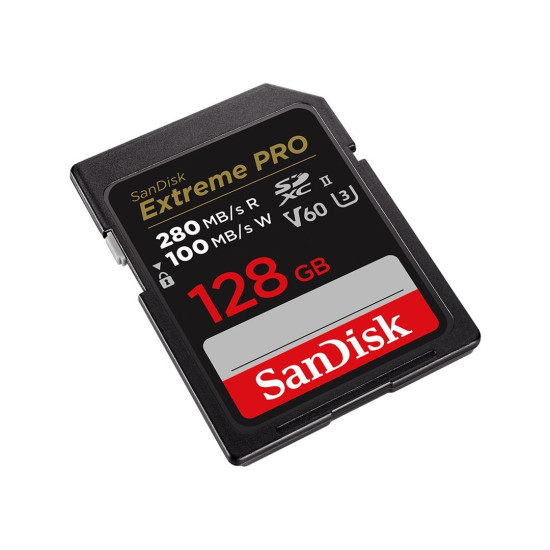 SanDisk Memory Card Extreme Pro SDXC 128GB 280MB/s & 100Mb/s Class 10 UHS-II