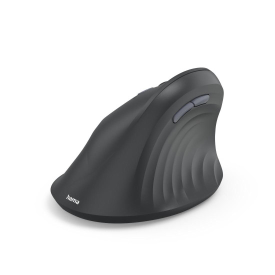Hama “EWM-500L” Vertical, Ergonomic Left-Handed Mouse, Radio, 7 Buttons, black
