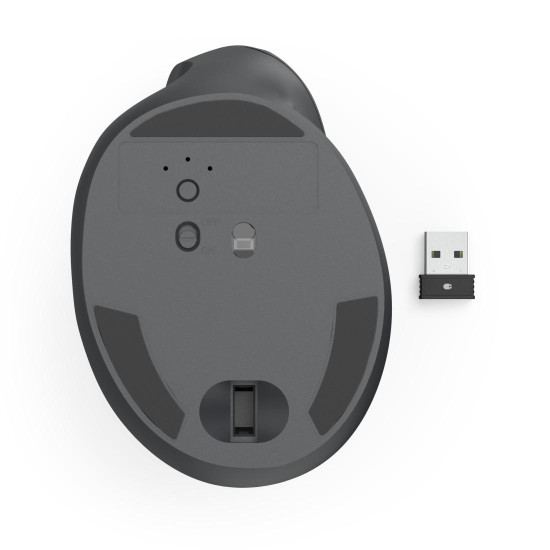 Hama “EWM-500L” Vertical, Ergonomic Left-Handed Mouse, Radio, 7 Buttons, black