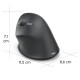 Hama “EWM-500L” Vertical, Ergonomic Left-Handed Mouse, Radio, 7 Buttons, black